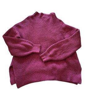 Rachel Zoe Pink Cowl Neck Sweater with Ribbed Knit